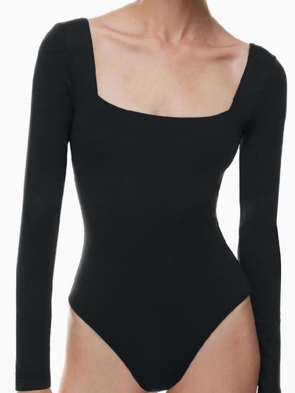Aritzia (Babaton) women's SML square neck contour long sleeve sculpting bodysuit